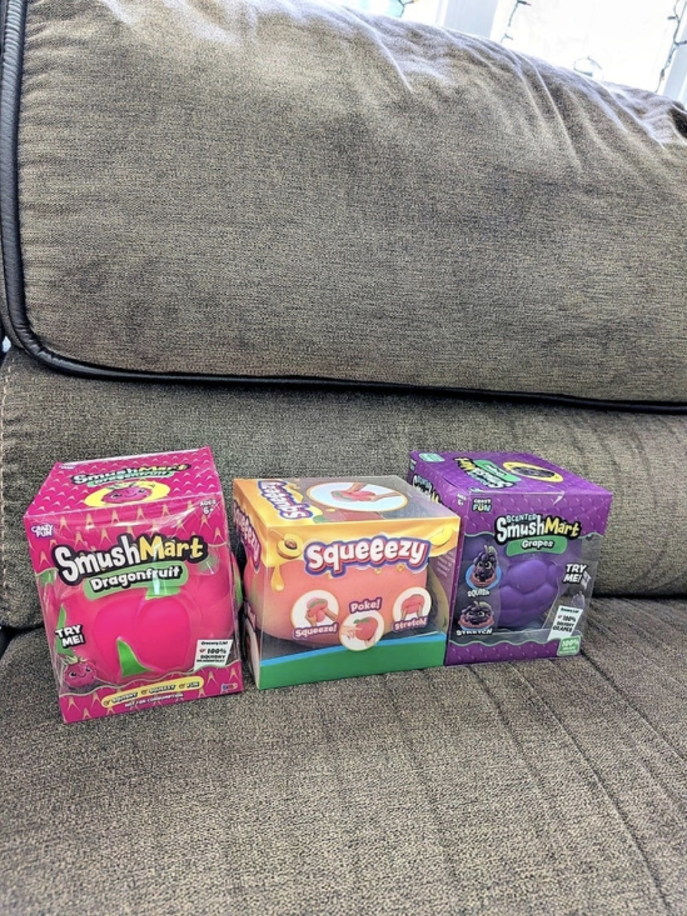 Crazy Fun SmushMart Scented Squishy Dragonfruit, Scented Grapes And Pink Peach
